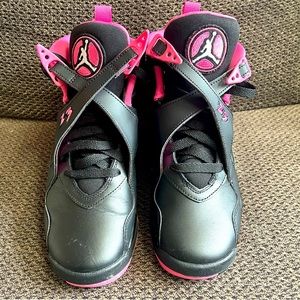 Air Jordan 8 Retro Black/White/Pink Size 7Y
